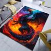 1PC Dragon In Colorful Flames Carpet for Living Room Bedroom Sofa Home Decor Rus Non-slip Floor Mat Luxury Gift