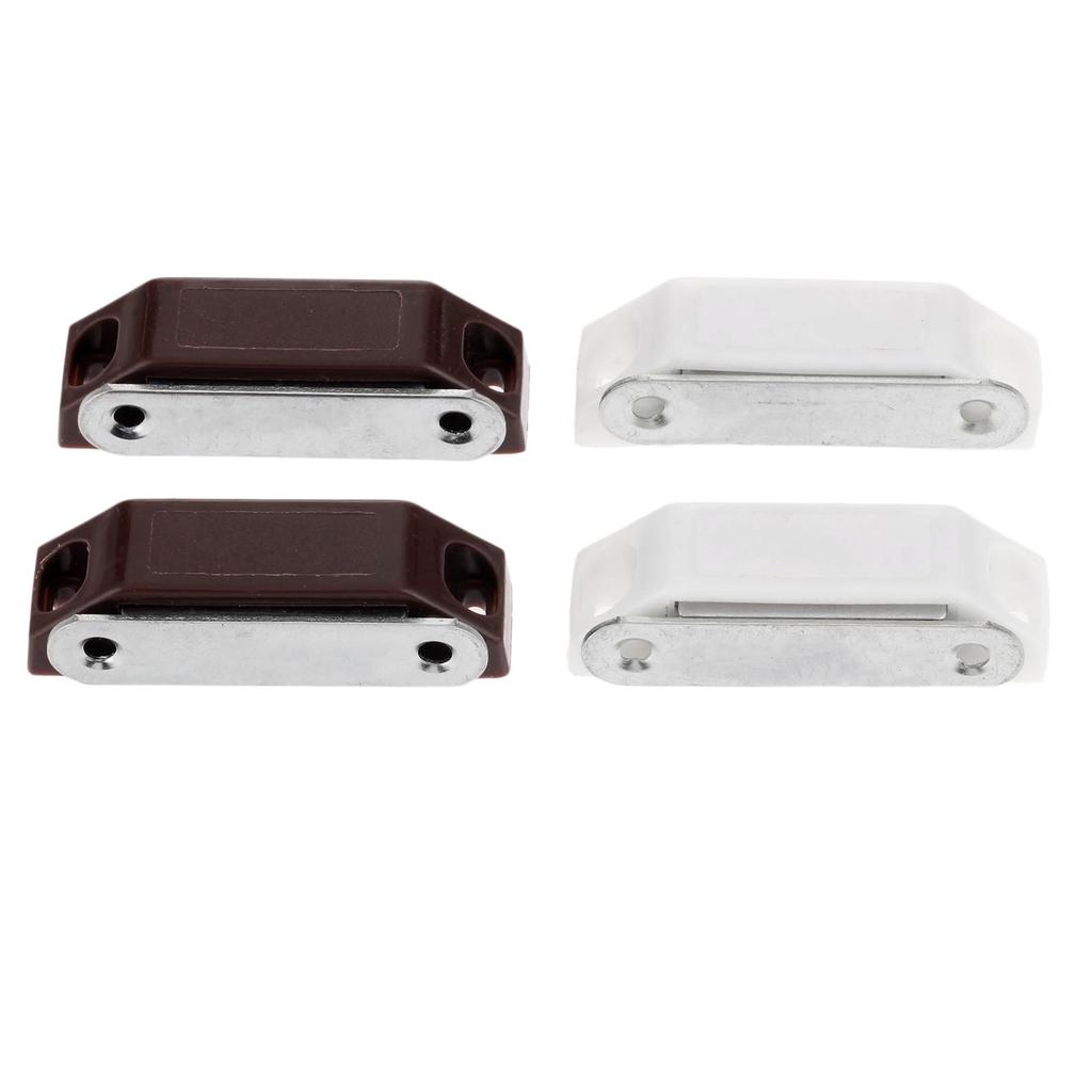 DRELD 4Pcs Magnetic Door Catches Furniture Fittings Kitchen Cupboard Wardrobe Magnetic Cabinet Latch Catches with Screws 59*16MM