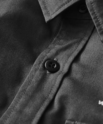GORDON MILLER WORKS_UTILITY VIBTEX Unisex Work Shirt, Size 1 (equivalent To JP M), Charcoal Gray, 1767072