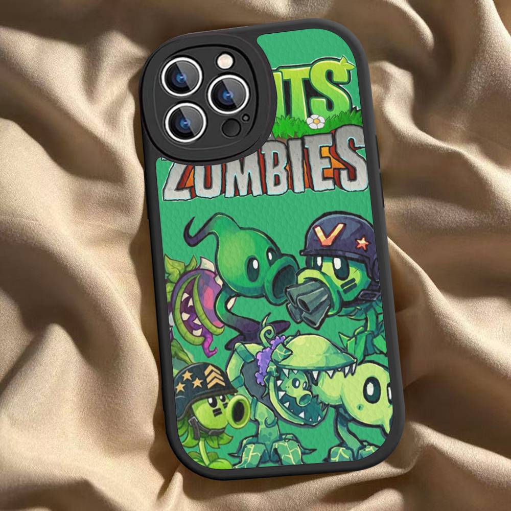 

Чехол для телефона Plants vs Zombies для iPhone 16 15 14 13 Pro Max 11 12 Plus Кожаный силиконовый чехол 12 pro max