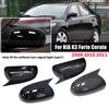 For KIA K3 Forte Cerato 2009-2011 ABS Plastic Car Rearview Side Mirror Cover Wing Cap Exterior Door Trim Adhesive Sticker