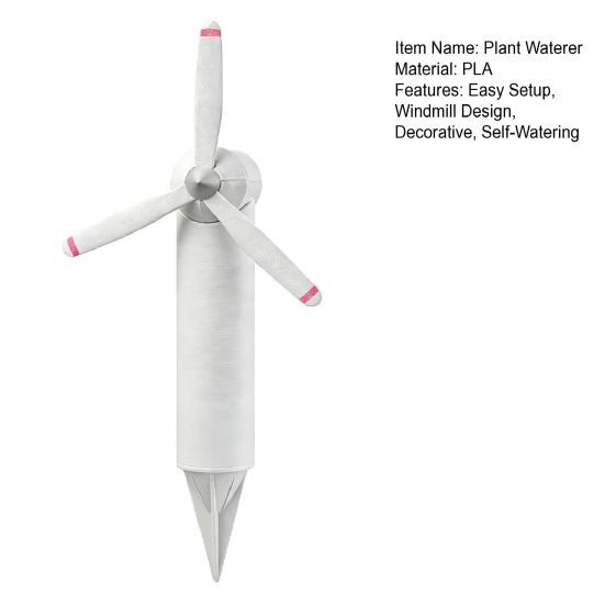 Spinning Windmill Plant Waterer Planter Insert Windmill Hydrator Decorative Automatic Plant Irrigation Spike for Indoor Outdoor Potted