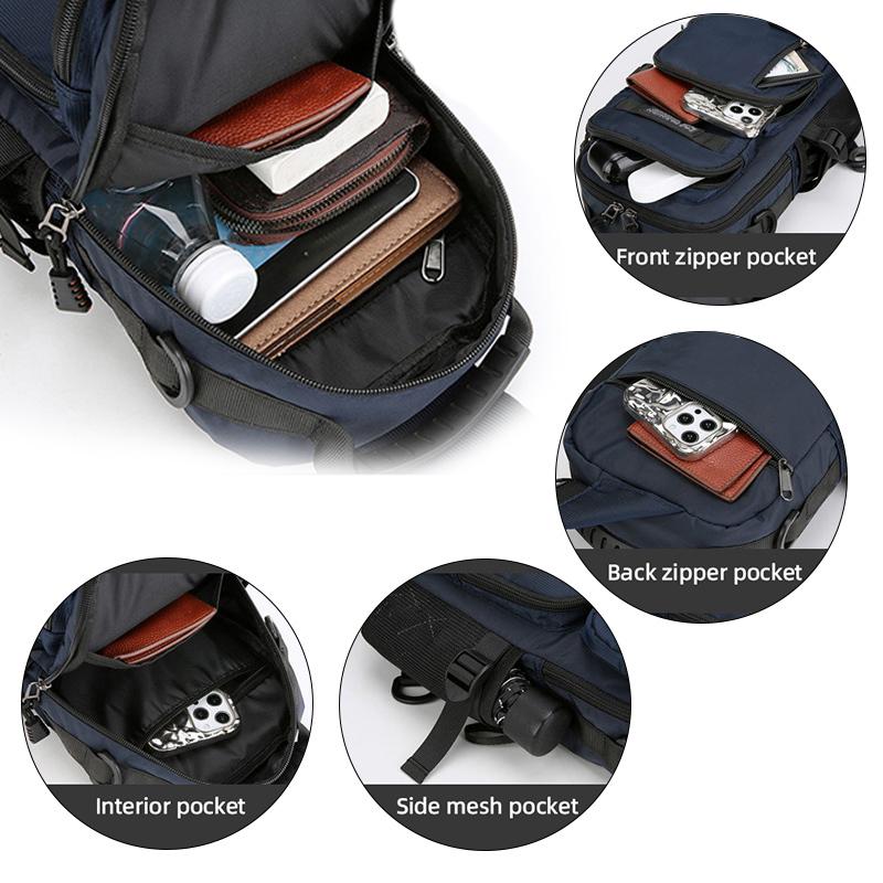 Male Multifunctional Sports Chest Bag Men'S Lightweight Handbag  Multi Pockets Outdoor Hiking Climbing Cycling Crossbody Bags