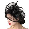 Feathers Hair Band For Women Fancy Tea Party Hats Elegant Bride Wedding Party Headdress Tea Party Makeup Prom Party Headpiece