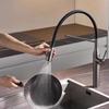 Grey Kitchen Faucet Pull Down Hot and Cold Rotation 304SUS Kitchen Sink Mixer Lead Free Magnetic Suction Sink Mixer