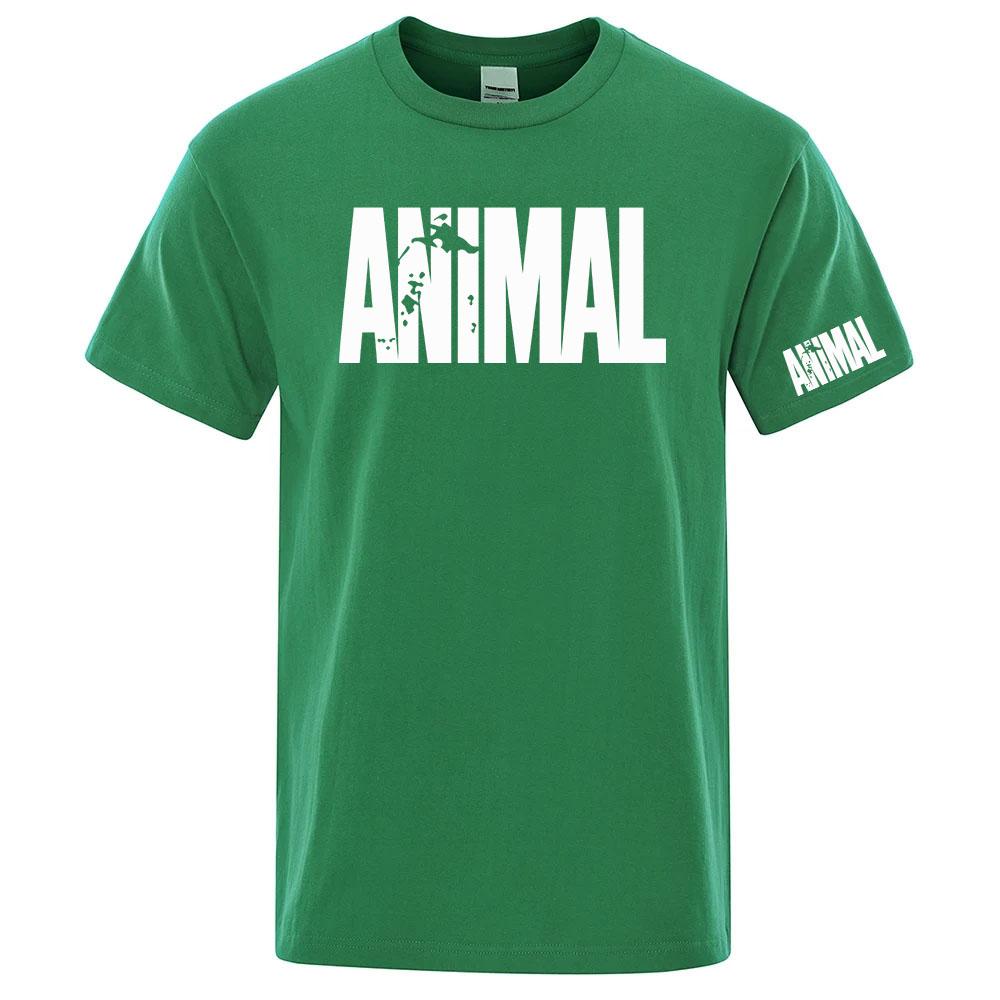 2026 Animal Letter GYM Logo Stampa Seta Ghiacciata Unisex Asciugatura Rapida Sottile Manica Corta Traspirante Mezza Manica Casual Sportiva alla Moda Maglietta