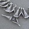 Thai Handmade Silver Ethnic Flower Tassel Bracelet Necklace Pendant DIY Accessory