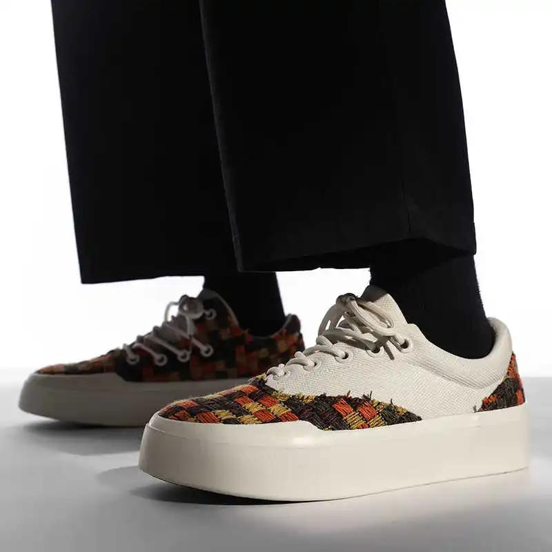 Fashion Size 39 With Ties Men's Woven Sneakers Man Size 46 Retro Men's Shoes Sport Sneacker Price Sapa Wholesale Tene