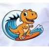 Boys Crew Neck Short Sleeve T-Shirt with Surfing Dinosaur Print