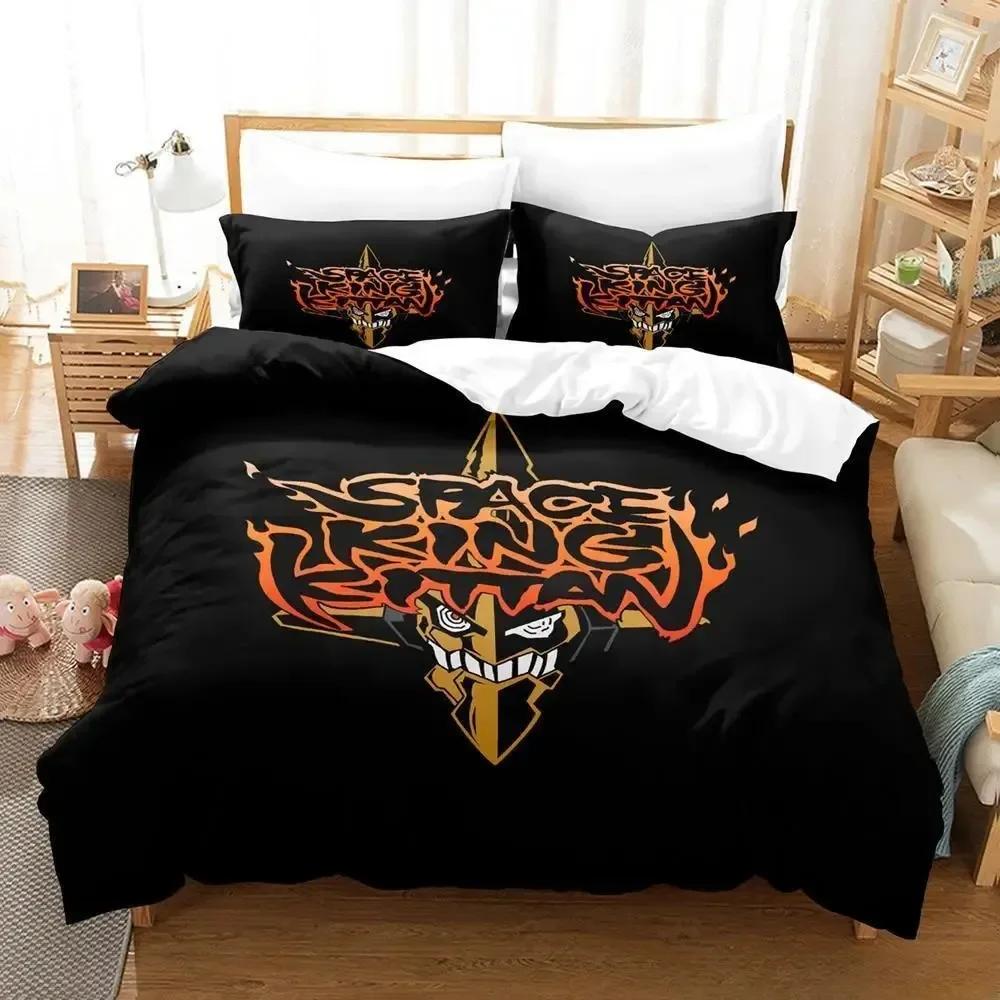 Tengen Toppa Gurren Lagann Bedding Set Single Twin Printed With Pillowcase Duvet Cover Soft Single Double Queen Super King Size