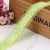 1''25mm Bilateral Organza Printing Polka Dots Ribbon Handmade Hair Bow Party Christmas Wedding Decor DIY Sewing Fabric 1 Yard