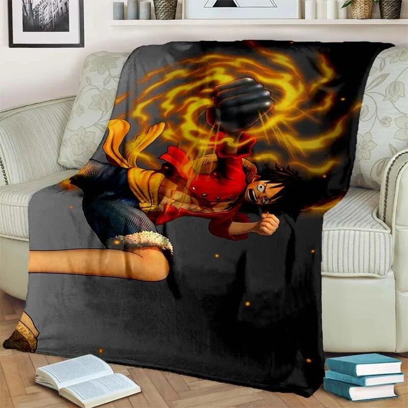 Japanese Anime One P-Piece Lightweight Flannel Blanket,Multi-purpose Holiday Gift Blanket Warm And Soft Blankets All Seasons