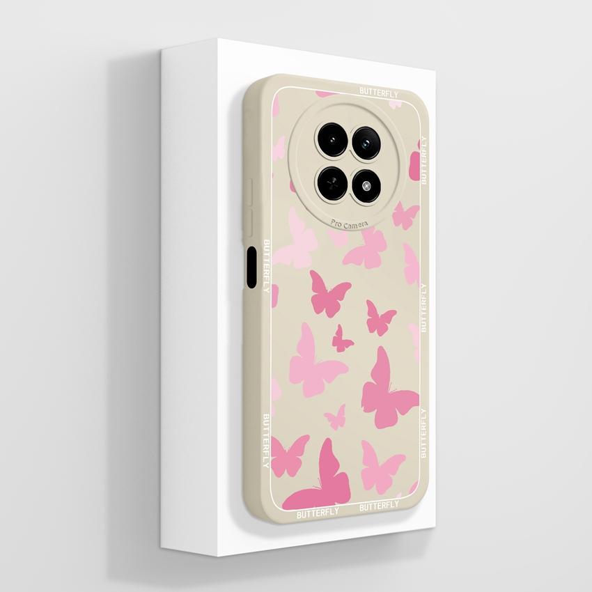 Case For Oppo Realme 12 13 14 P1 P2 Pro 14T 12X Phone Bags Cute Bear Paw Patterns Liquid Silicone Upgraded Dustproof Protective Shell For Oppo Housing