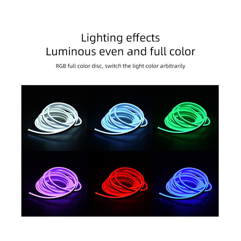 Dynamic RGB Interior Trunk Light Strip Kit Flowing Car Ambient Light Neon Strip with APP Control