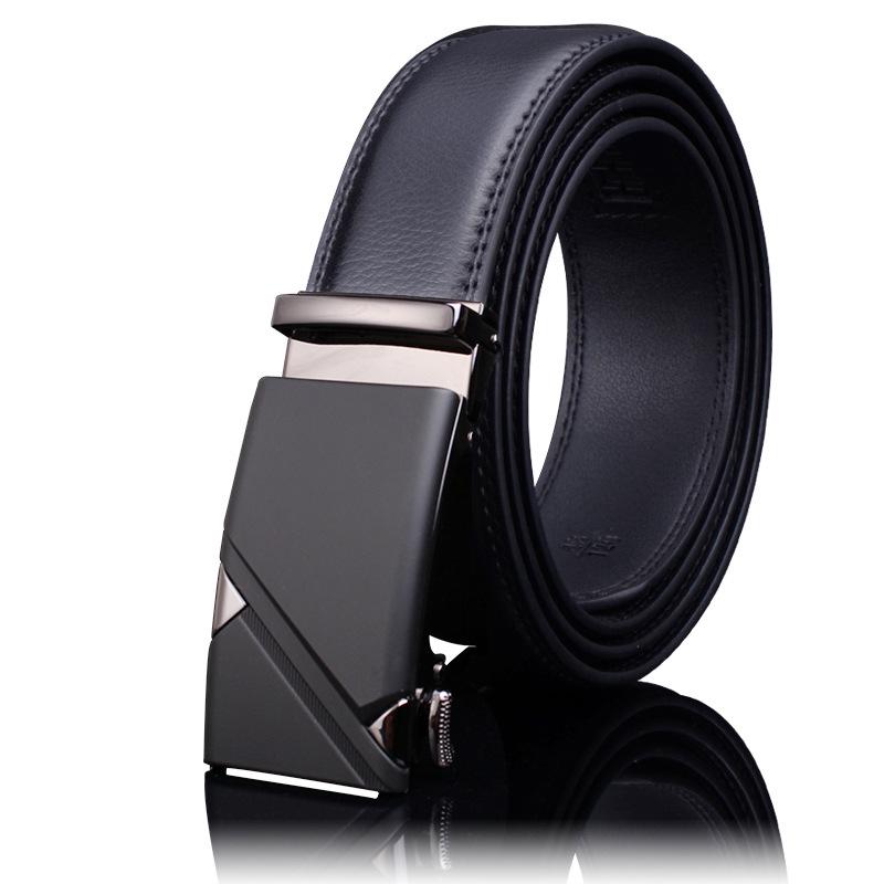 Men's High-End Genuine Leather Automatic Buckle Belt