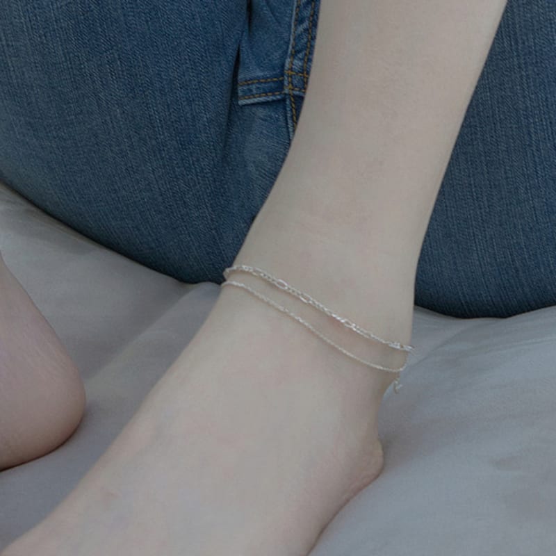 

dmoment Lucy 925 Silver Anklet Silver