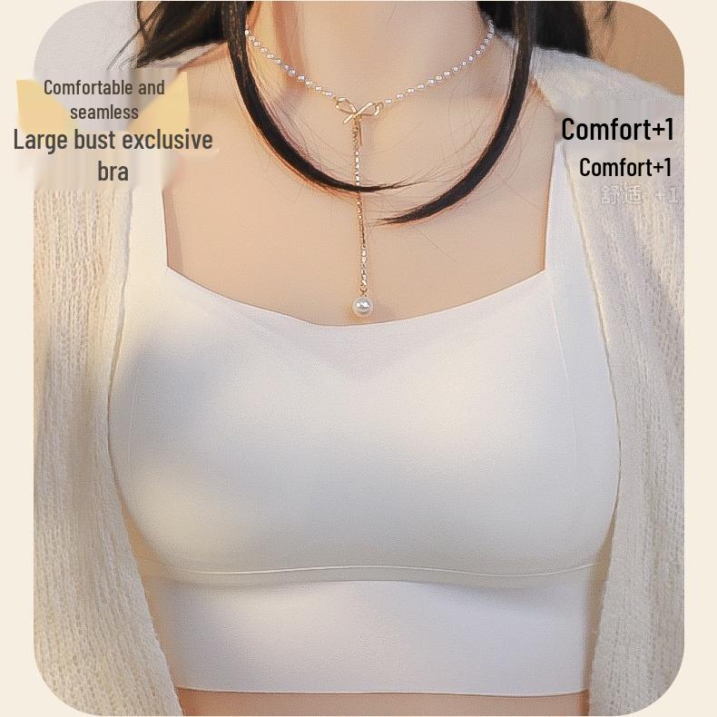 Running Sports Seamless Shockproof Push-Up Wireless Bandeau Bra for Women