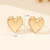 Chic Geometric Heart Charm Women's Versatile Stud Earrings