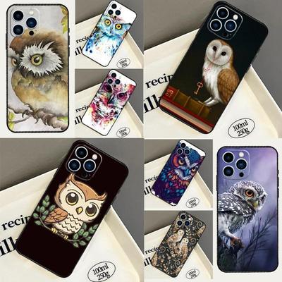Funda para teléfono móvil Apple IPhone15, Funda para teléfono móvil de búho de dibujos animados, Pintada Anticaída, Funda para teléfono móvil Huawei Anticaída.