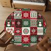 1pc Christmas, Pattern Round Chair Mat Area Rug - Non-Slip, Floor Mat for Office, Bedroom, and Indoor Decor -1002195