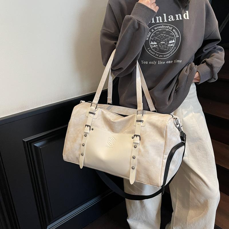Stylish large-capacity travel bag, light travel, hand luggage bag, outdoor camping storage, messenger bag