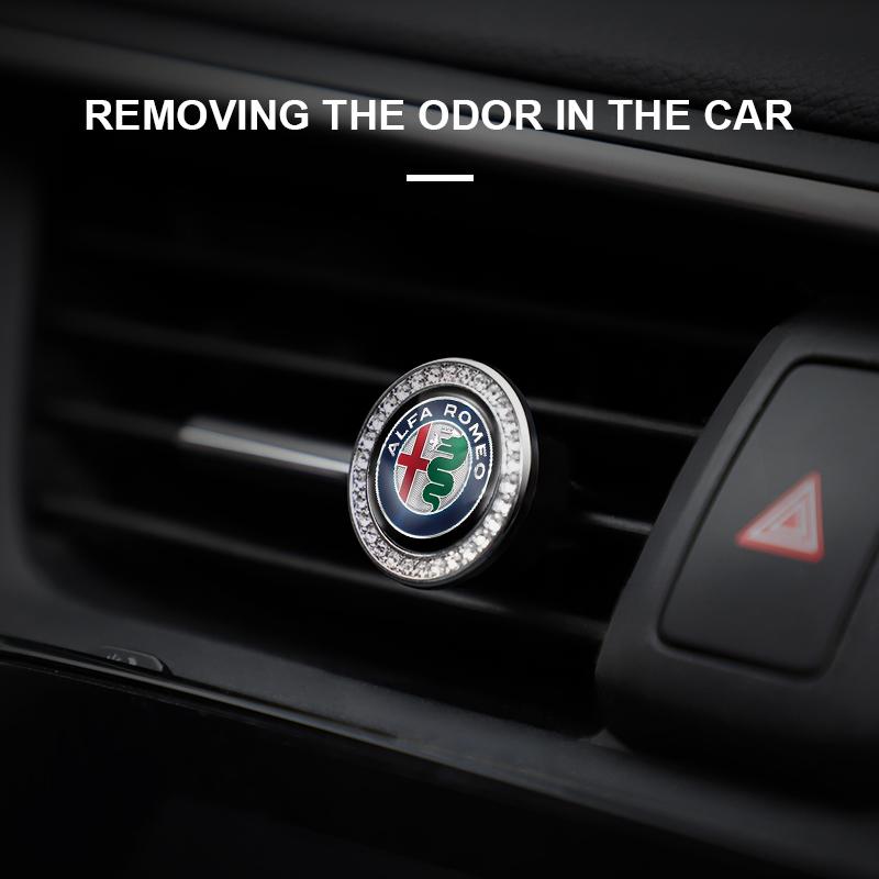 ZIPCA1 1Pcs Air Outlet Aromatherapy Clip Car Solid Perfume Freshener For Alfa Romeo 156 159 147 4C 8C 166 Giulia Giulietta Mito Stelvio