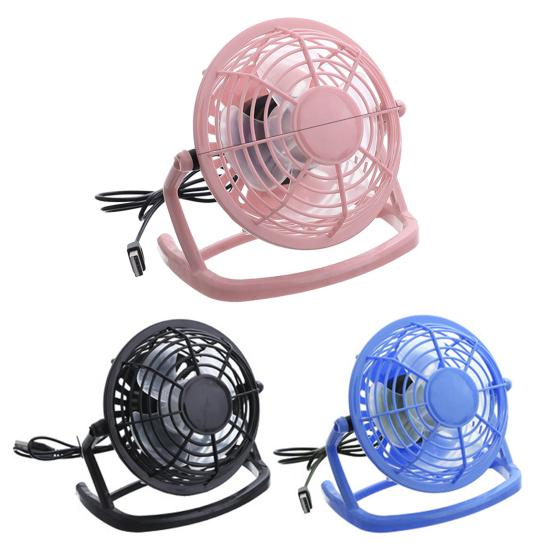 Mini Fan Quiet Stable Base Strong 4 Blades Wind Easy To Carry Cooling