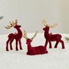 Glittering Christmas Red Deer Figurines Elegant Elk Glitter Deer Decor  Shop