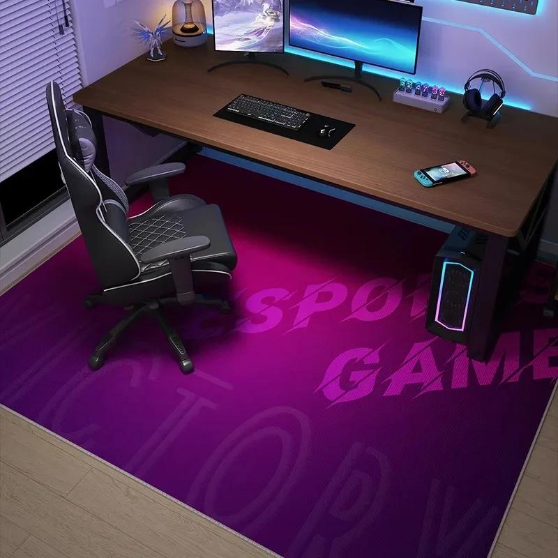 Gaming Mats Bedroom Rug Gamer Carpet Non-slip Wear-resistant Living Room Floor Mat American Laser Light Large Size Study Rug