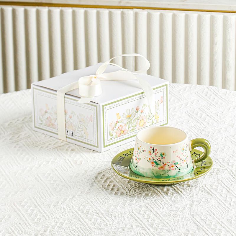 Taoyuan Ceramic Coffee Cup and Saucer Set