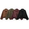 Fall Winter Women's Oversized Suede Batwing Sleeve Zip Up Aviator Jacket Casual Outerwear