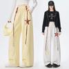 Pentagram Embroidered Women's High-Waist Straight Wide-Leg Sweatpants - Spring 2026
