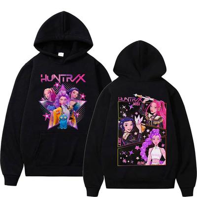 2025 KPop Demon Hunters Mira Rumi Joey Hoodie Men Women Harajuku Oversized Anime Fashion Sweatshirt Fleece Loose Hooded Pullover