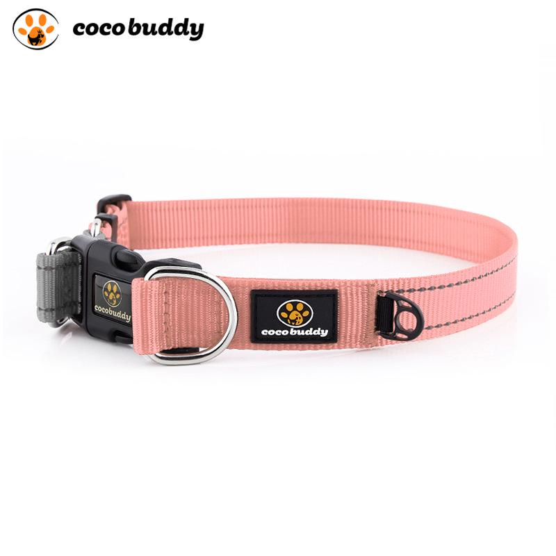 

Нейлоновый ошейник для собак с двойной D-пряжкой, защитой от сбрасывания и взрывозащитой, для всех размеров, включая тедди и хаски Small розовый