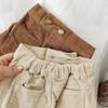 Kids Girls Cute Cotton Skirts Beige Coffee Pocket Skirts Arrival Spring Autumn Winter Clothing Teenage Girls A-line Package Hip Skirt