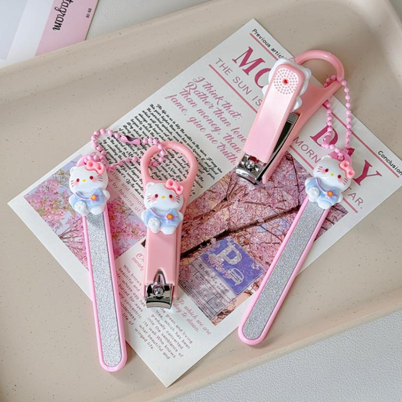 Sanrio Cute Hello Kitty Nail Clipper Outdoor Home Convenient Manicure Nail Clipper Student Office Girl Heart Nail Clipper Kawaii