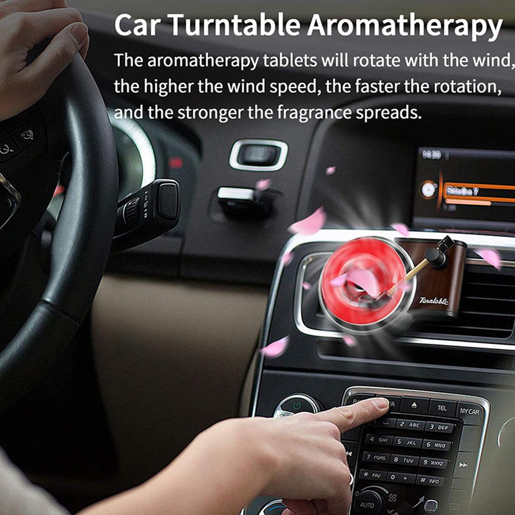Creative Air Vent Outlet Aromatherapy Clip Spin Phonograph Car Perfume Air Freshener Deodorant Auto Decoration Accessories