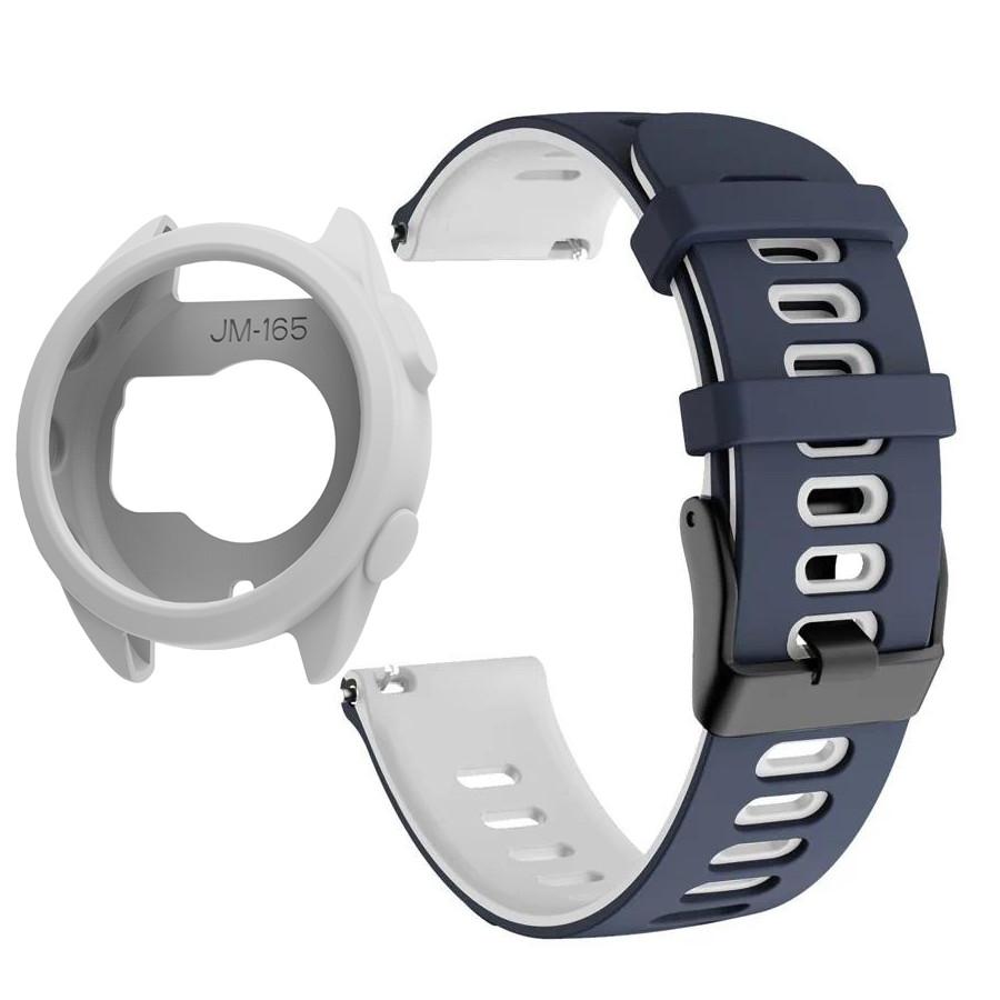 Silikonowe Etui+Pasek Do Garmin Forerunner 165 Miękki Sportowy Pasek do Zegarka Opaska na Nadgarstek Do Garmin Forerunner 165 Pokrowiec Ochronny