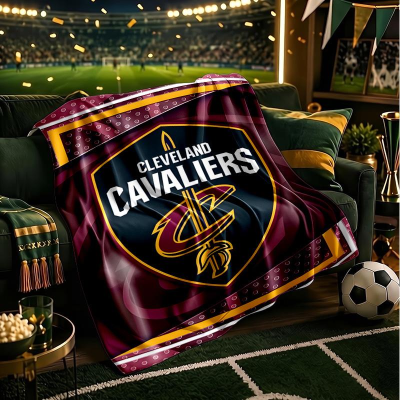 football Cavaliers Logo Blanket Lightweight Flannel Bedding Blanket Perfect for Travel, Camping, Living Rooms, Offices, Sofas, Fan Christmas gift
