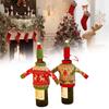 Pletené svetry Vánoční dekorace na láhev vína na sváteční párty, domácí dekorace