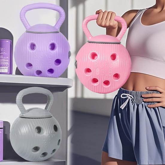 Vodou plněná kettlebell s odnímatelnou rukojetí silový trénink nastavitelná váha kettlebell muži ženy celé tělo domácí posilovna cvičení činka