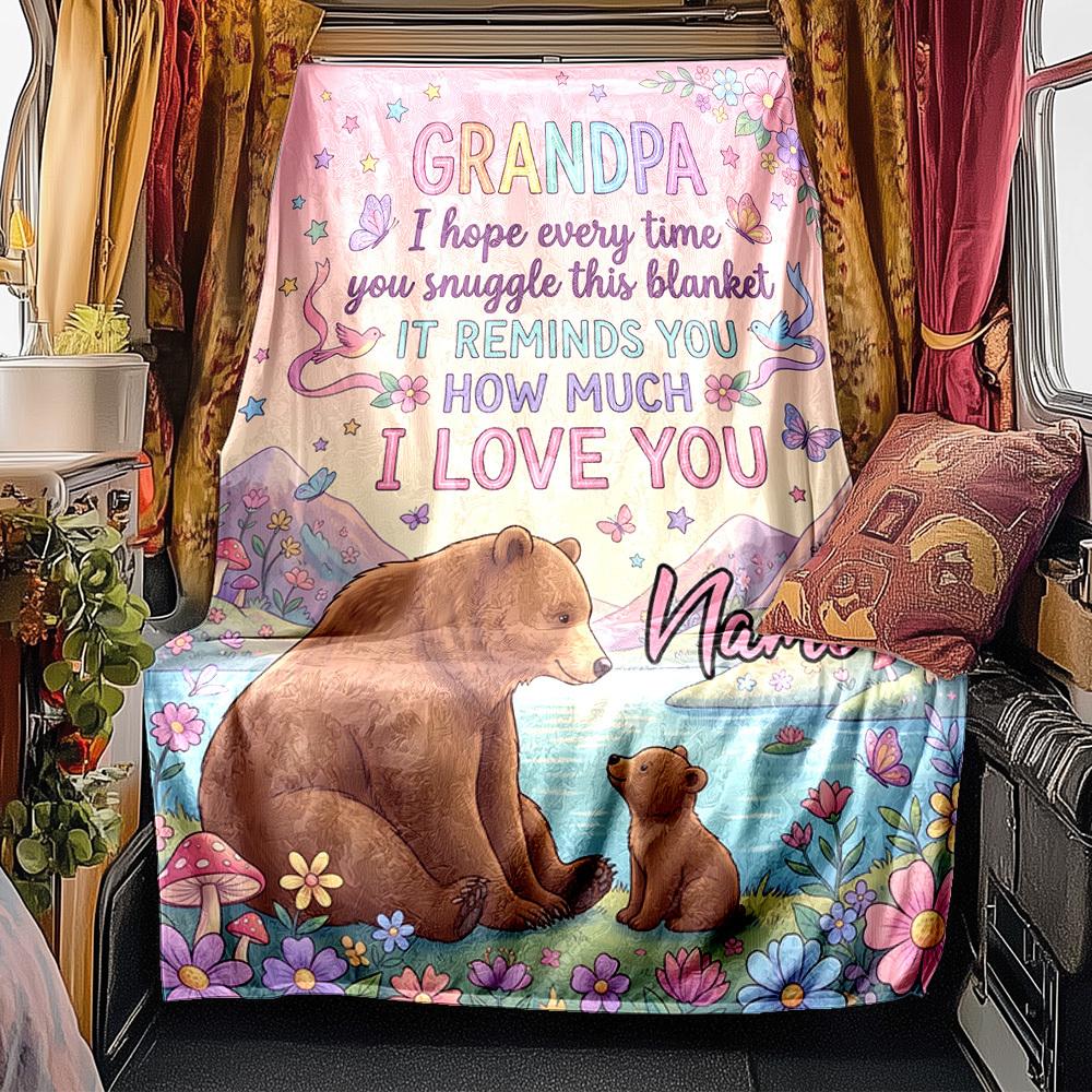 Grandpa'S Cosmic Love Blanket Warmthful Decor Great For Sofa Couch Office Bed Picnics Four Seasons Multipurpose Digital Print Birthday Christmas Gift