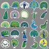 50pcs Peacock Animal Stickers for Skateboards, Luggage, Laptops, Cars, and Motorcycles