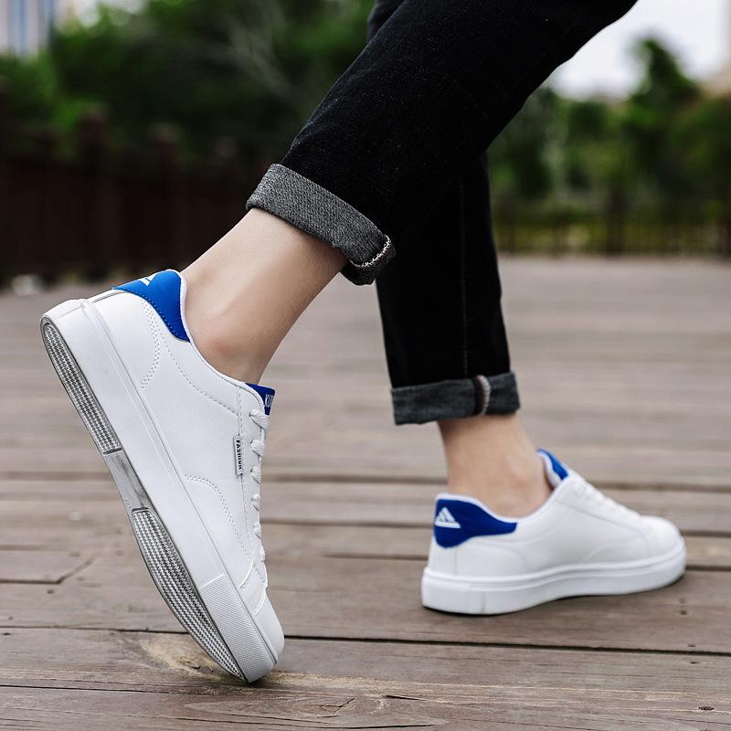 Autumn New Low-top Lazy One-pedal Leather White Shoes Men's Board Shoes Korean Version of Simple and Versatile Canvas Shoes
