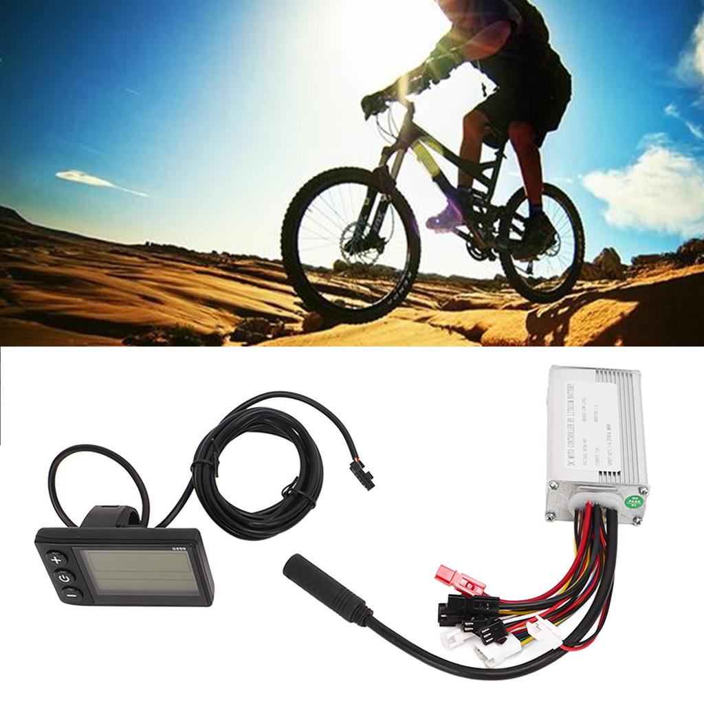 36V 48V 250W Bike Conversion Kit 15A Controller S866 Panel with Power Assist Sensor Dial Set Compatible No. 2 Communication Protocol