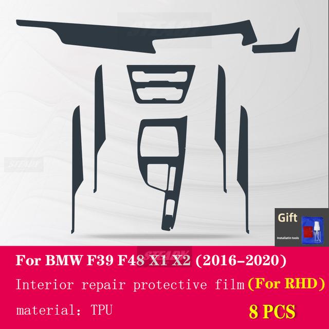 Per BMW F39 F48 X1X2 2016 2017 2018   Interno Auto Consolle Centrale Pellicola Protettiva Trasparente TPU Antigraffio Riparazione