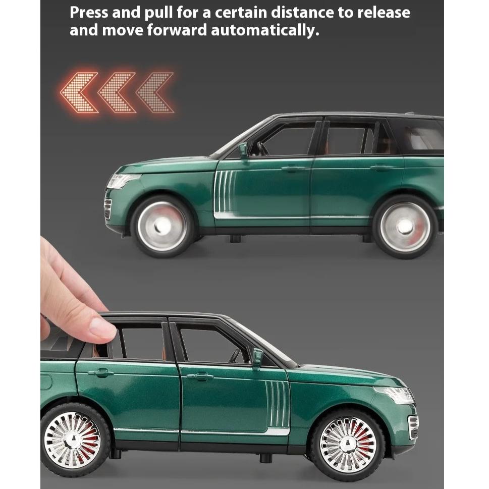 1/24 Scale Land Rover Range Rover Alloy Diecast Car Model Off Road SUV Vehicle Car Exhibition Ornaments Collection Children Toy Gift