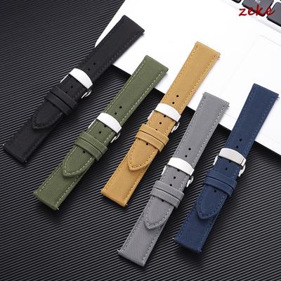 Waterproof Sailcloth Watch Band Premium Sailcloth Strap Butterfly Clasp Durable Nylon Quick Release Bracelet 20mm 22mm Wristbelt