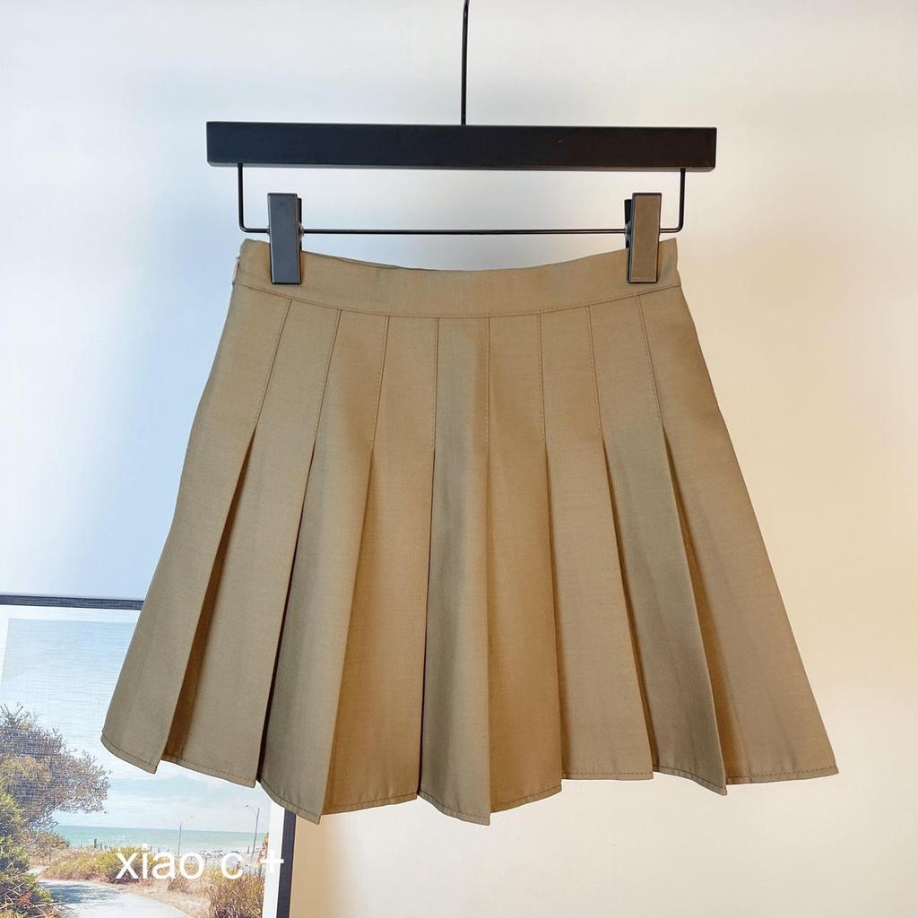 Japanese Style Pleated High-Waist Mini Skirt - Versatile Spring/Autumn Women's Fashion