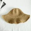 Versatile Foldable Straw Hat Women's Summer Travel Sun Protection Sun Hat Vacation Cool Hat Seaside Beach Hat Tide